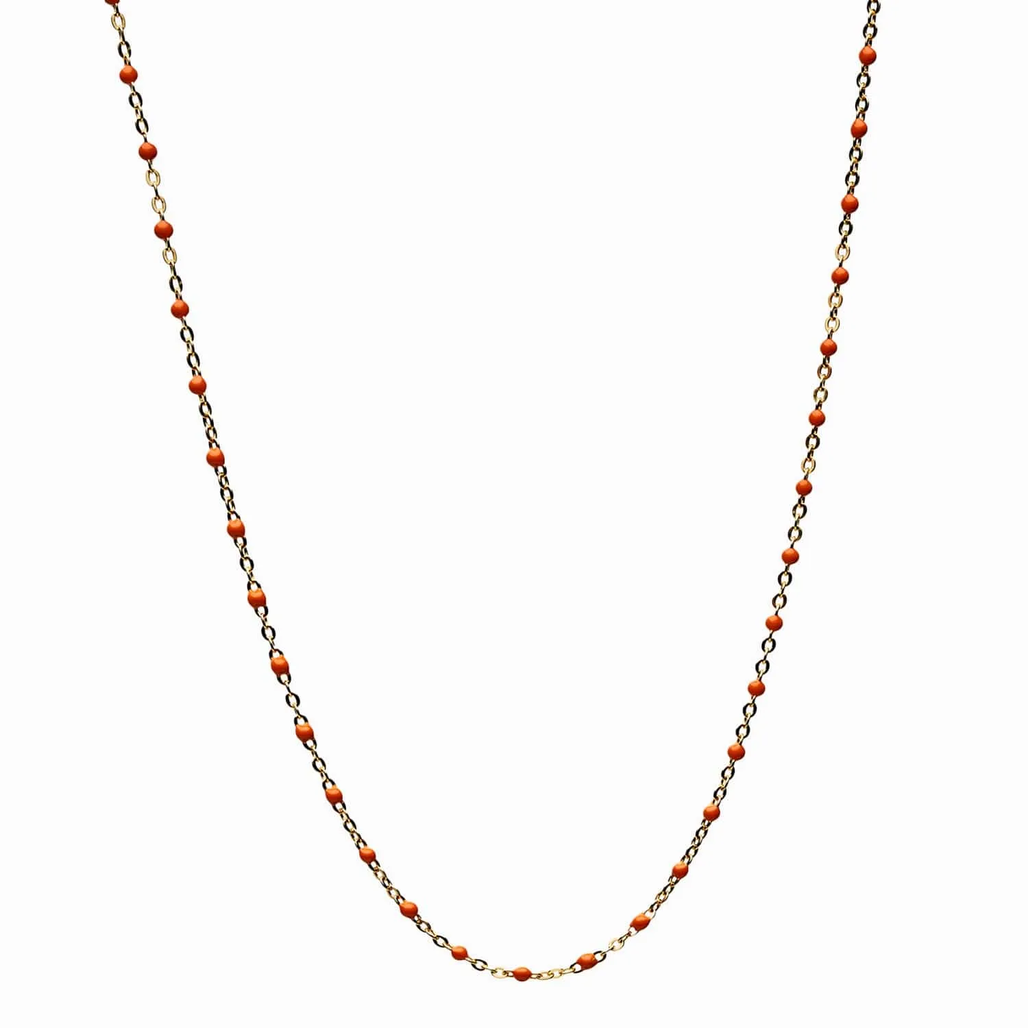 Ruby Colored Enamel Necklace