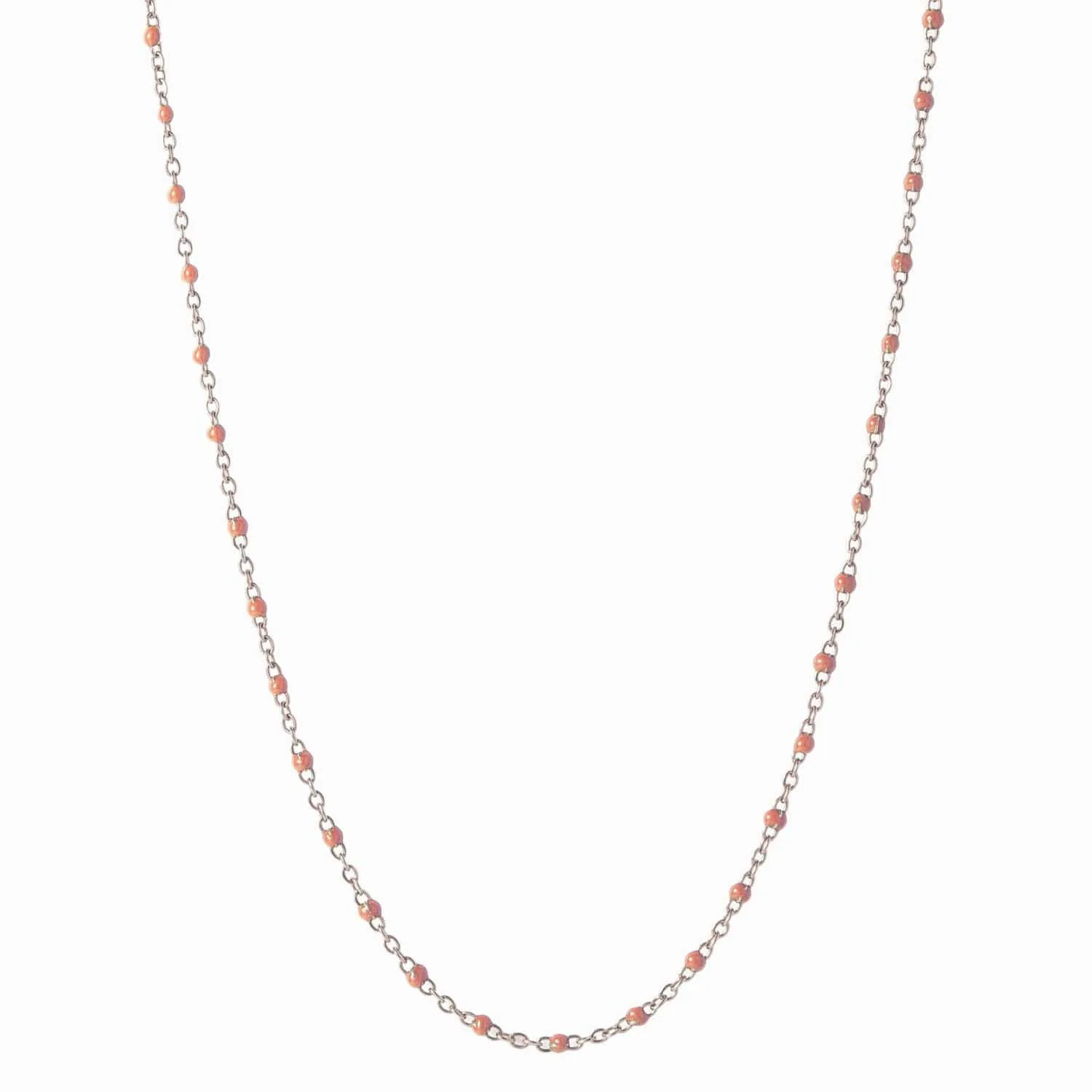 Ruby Colored Enamel Necklace