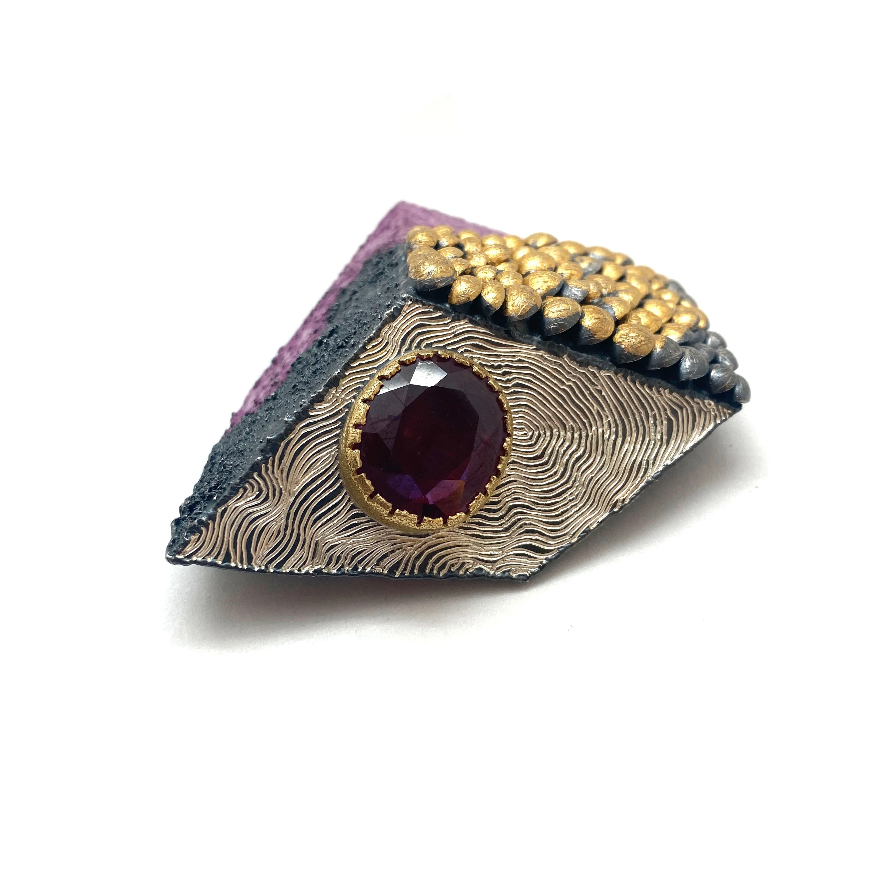 Ruby Cube Pendant And Brooch
