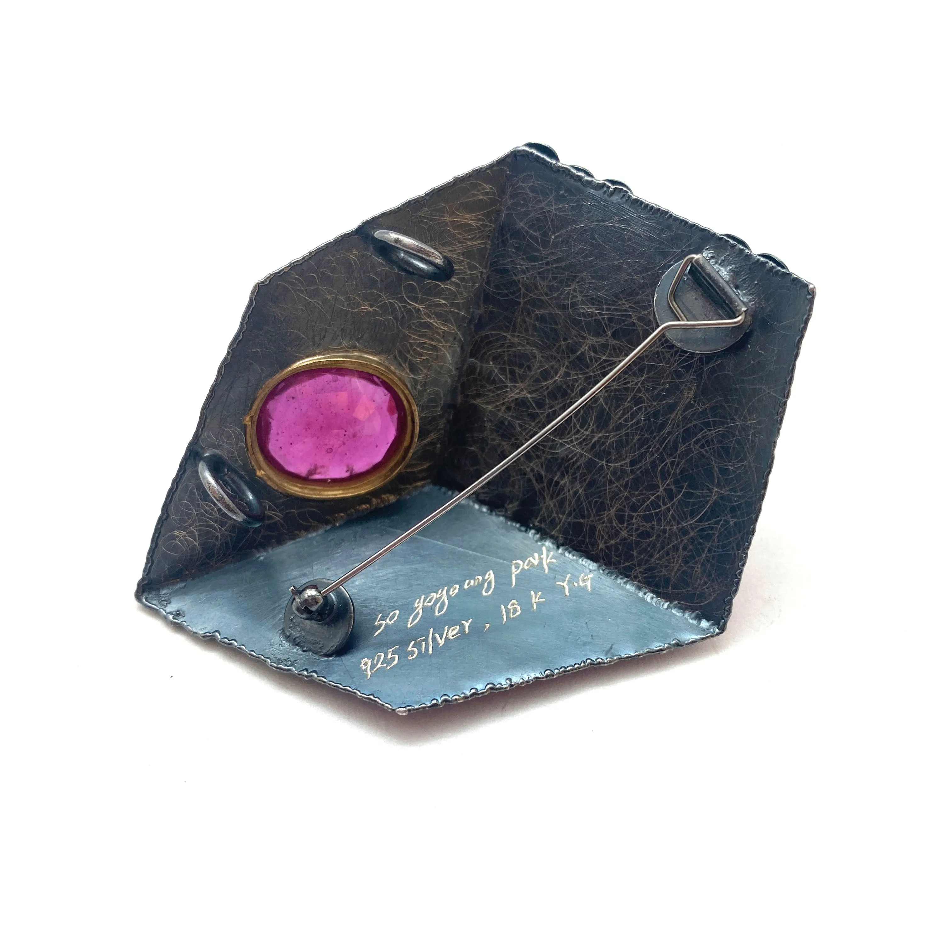 Ruby Cube Pendant And Brooch