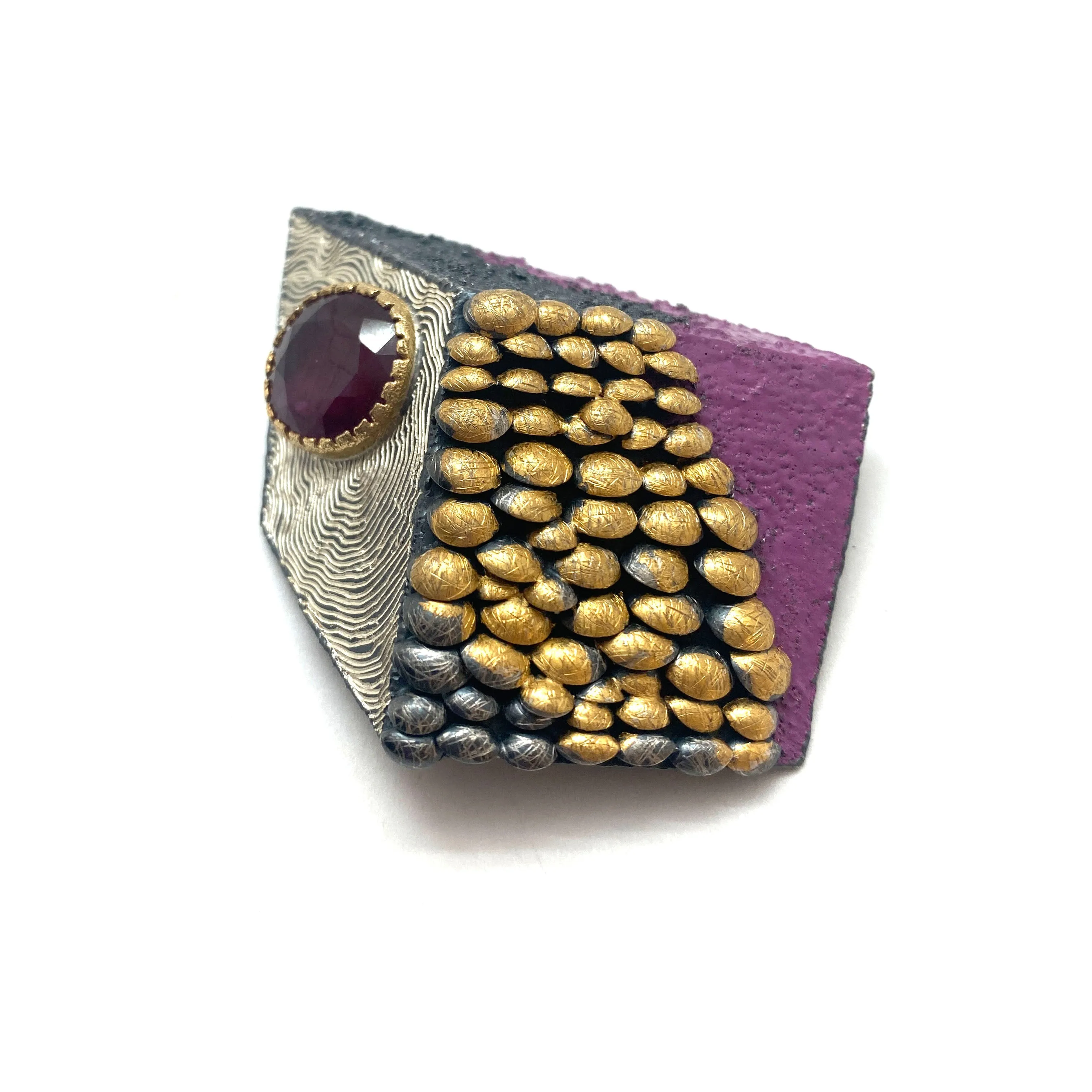 Ruby Cube Pendant And Brooch
