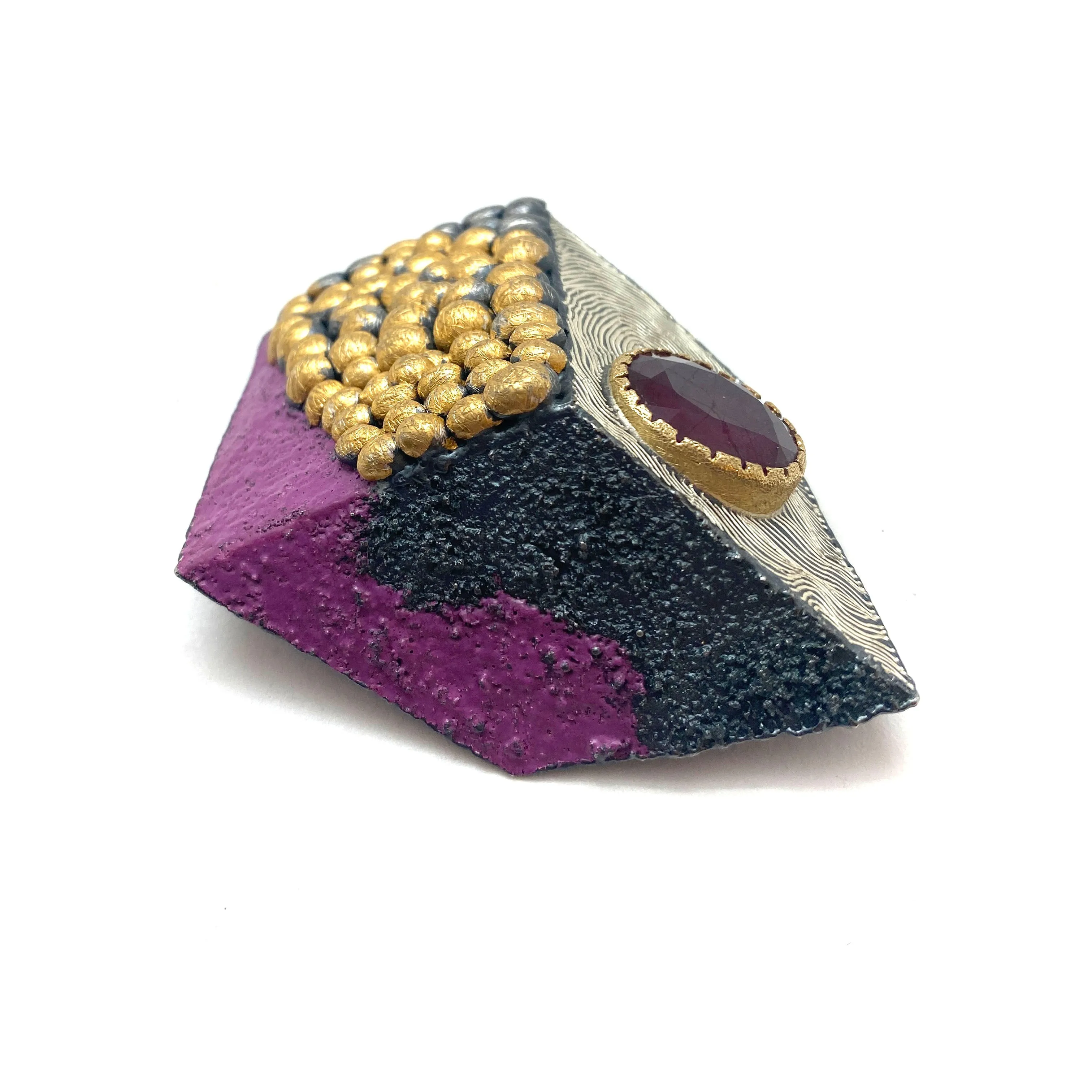 Ruby Cube Pendant And Brooch