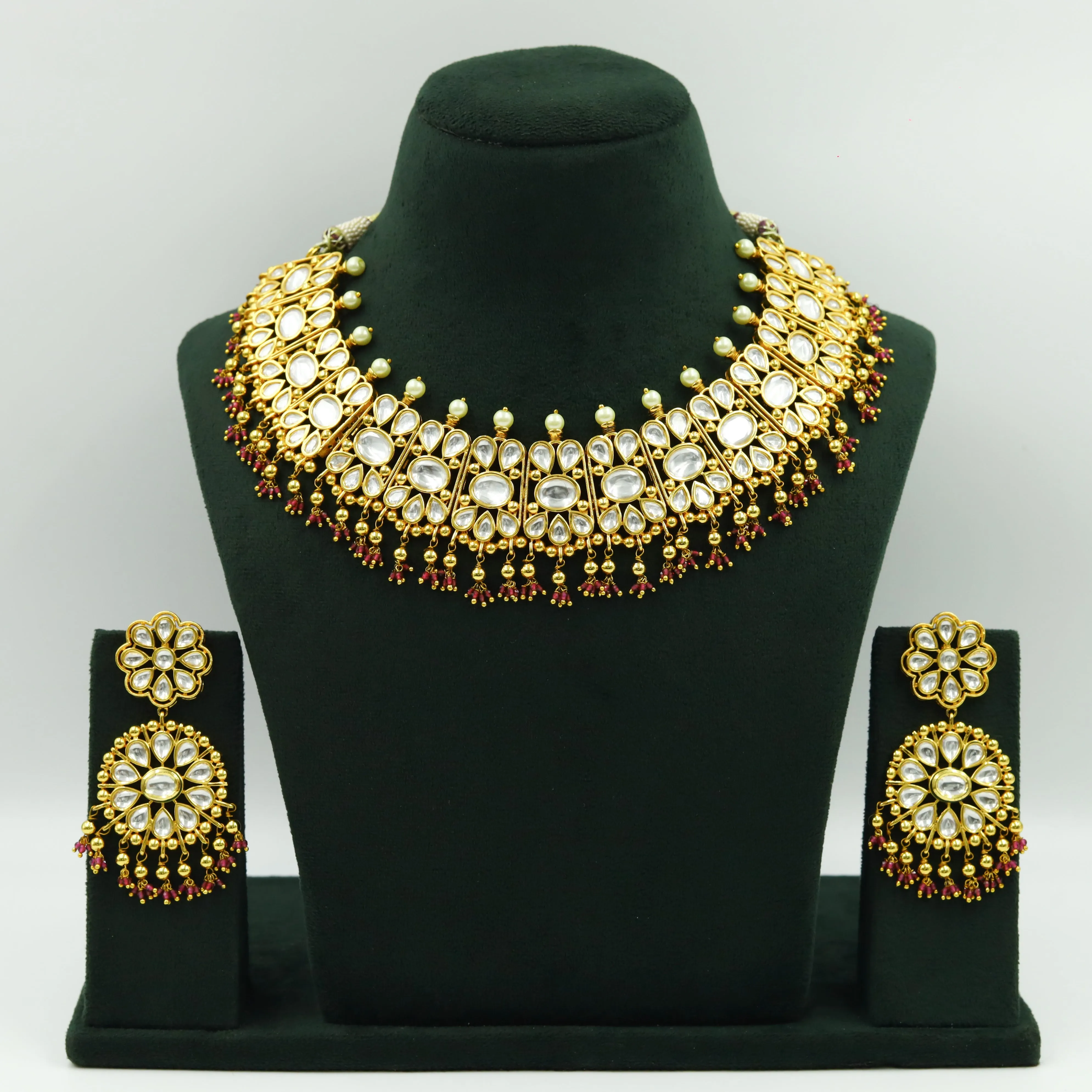 Ruby Kundan Necklace Set 8812-2871