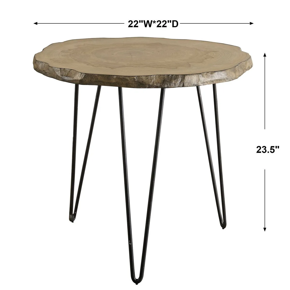 Runay Wood Slab Side Table