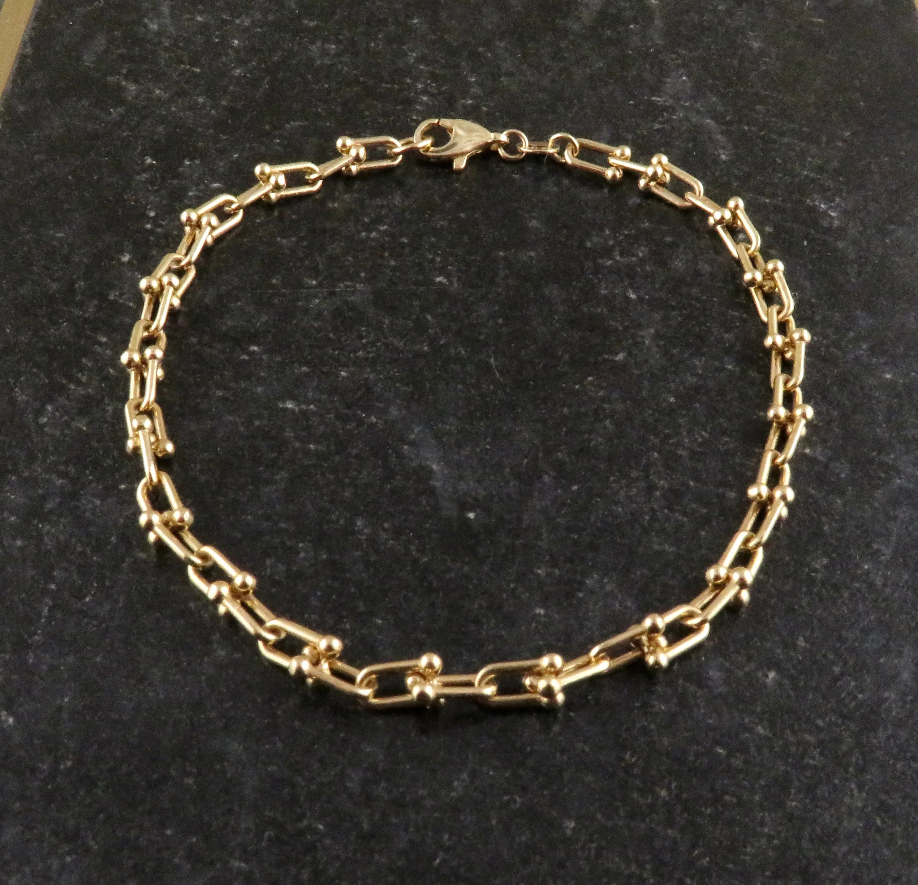 Solid Gold Jax Style Links Bracelet