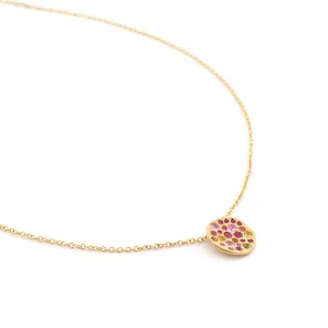 Sunburst Sapphire Stardust Pendant Necklace