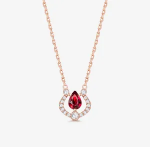THIALH - CONCERTO - 18K Rose Gold Ruby Necklace