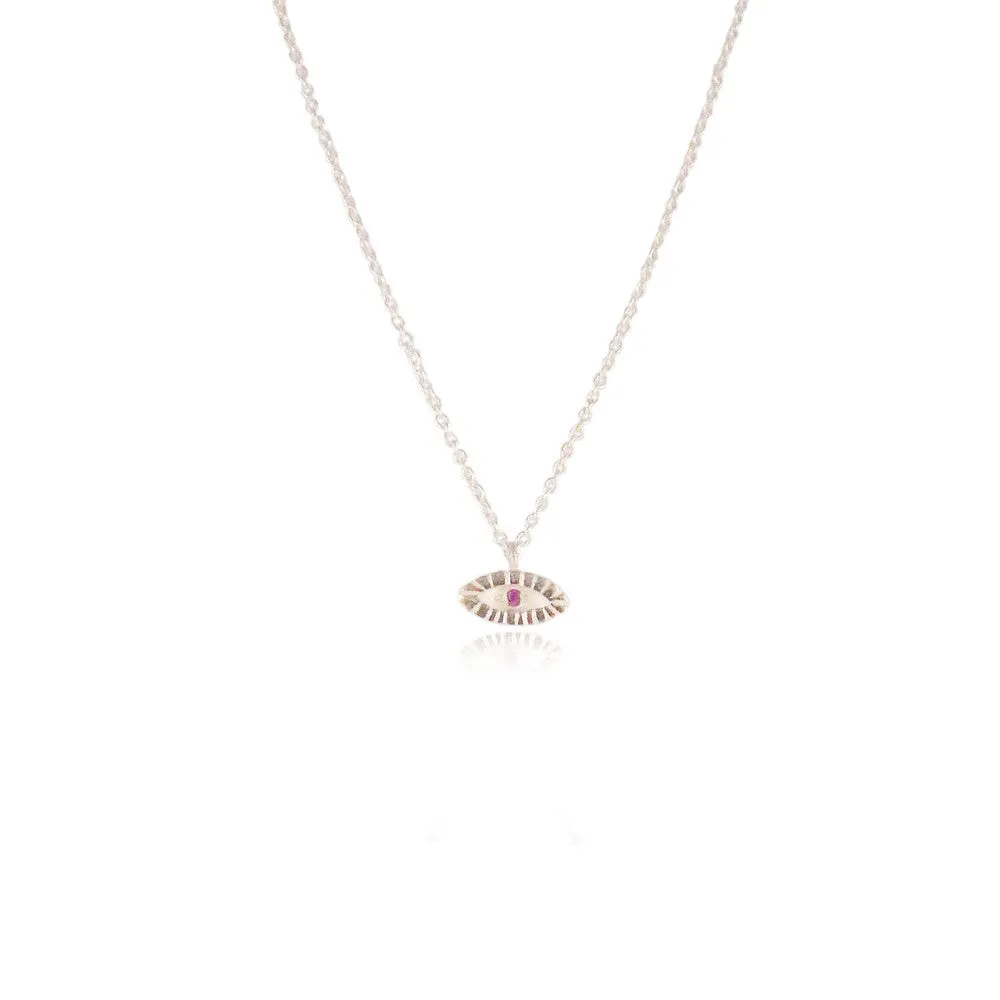 Tiny Eye Necklace Silver