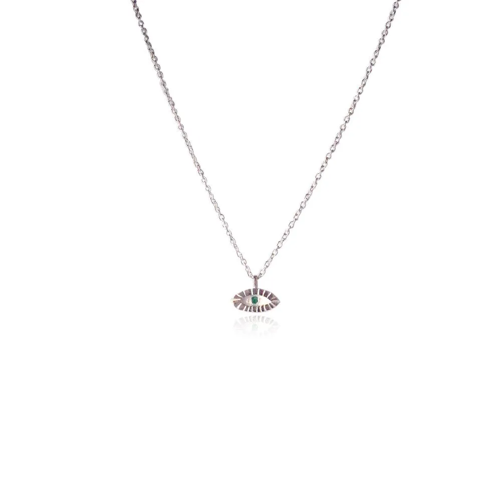 Tiny Eye Necklace Silver