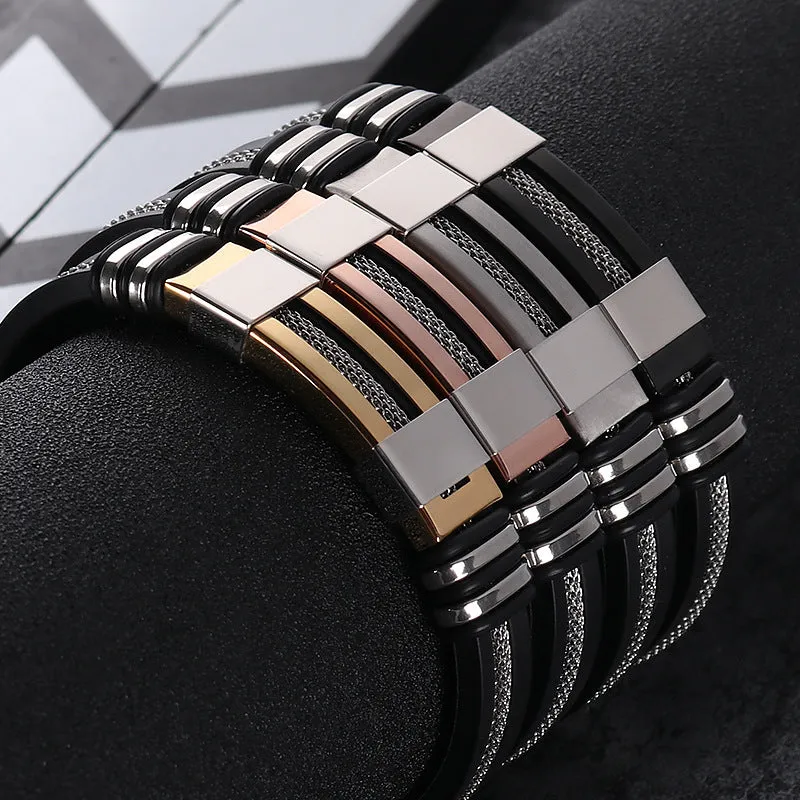 Titanium steel adjustable bracelet