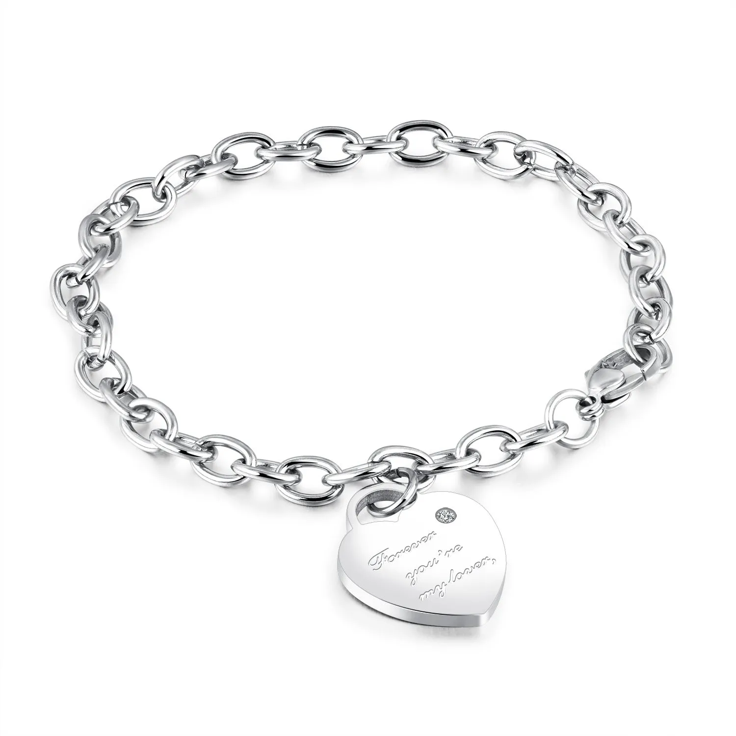 Elegant Titanium Steel Bracelet with Rose Gold Plating - Stylish and Durable Accessory