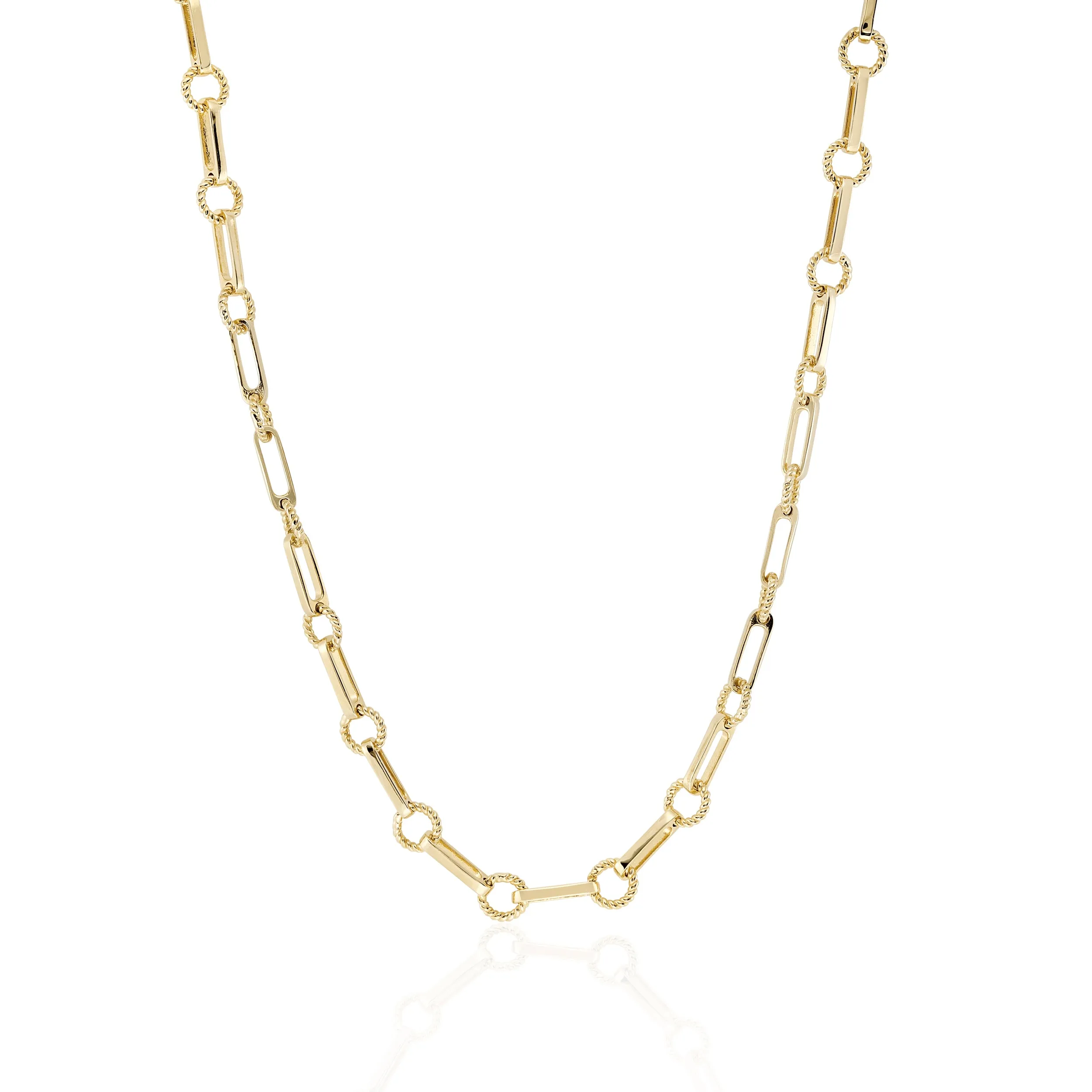 Twisted Link Vintage Charm Necklace