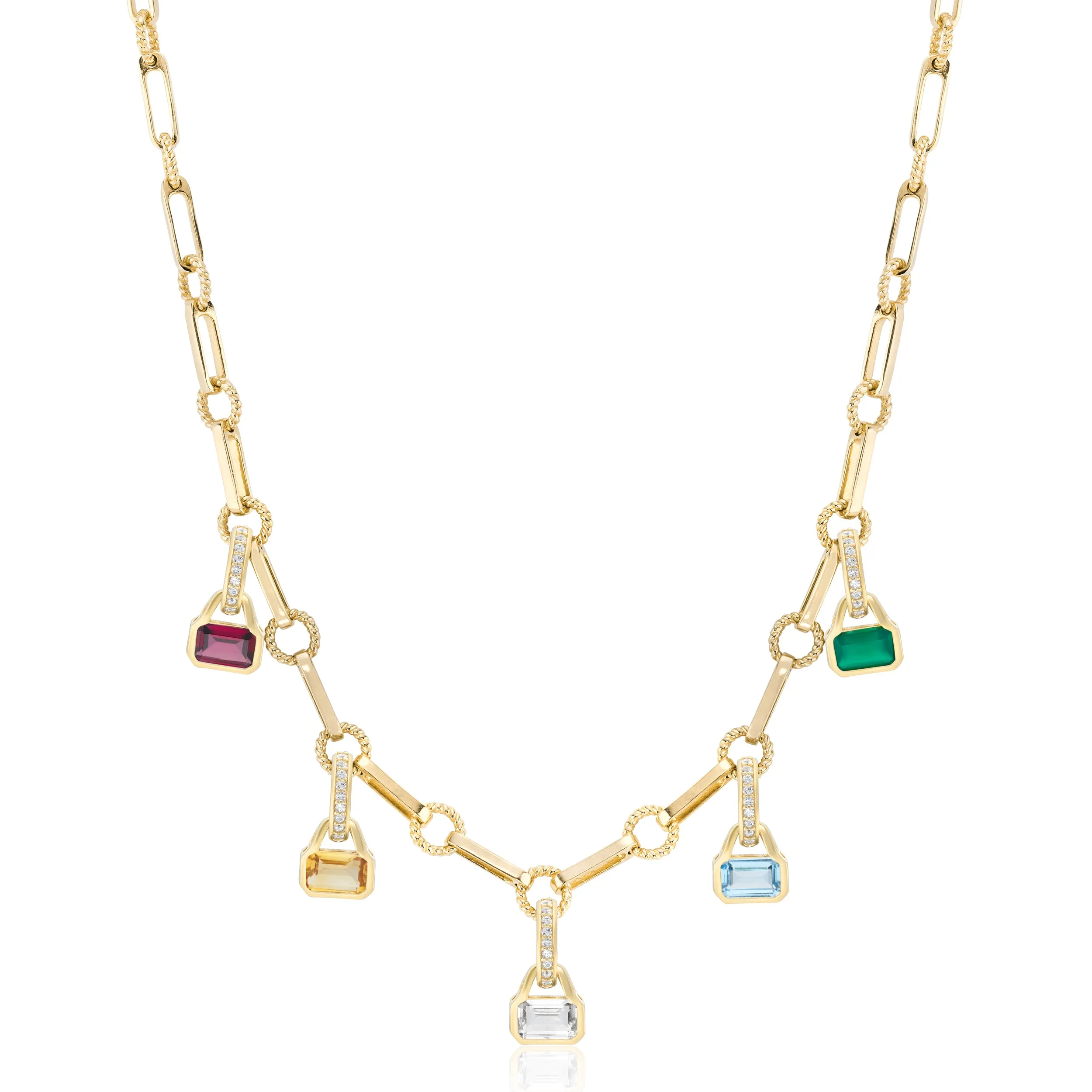 Twisted Link Vintage Charm Necklace