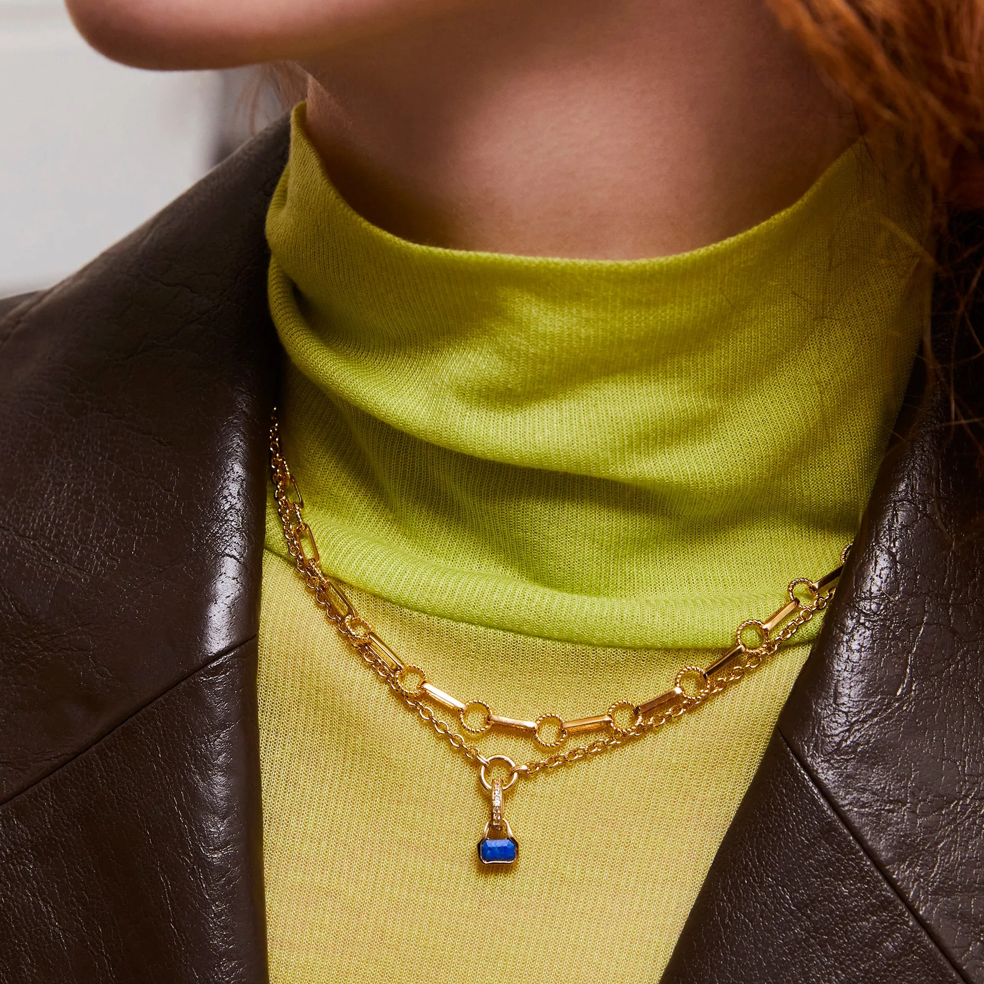 Twisted Link Vintage Charm Necklace