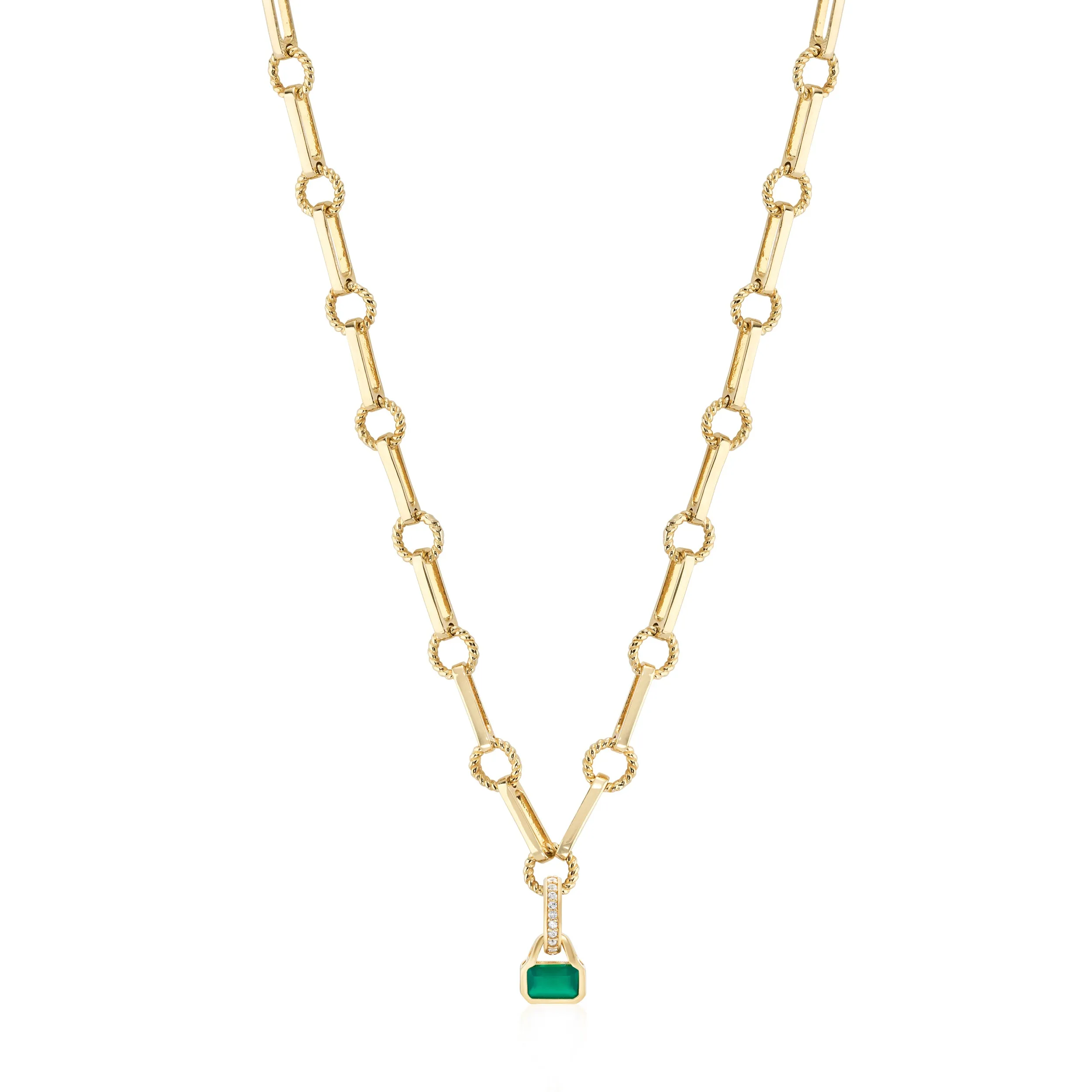 Twisted Link Vintage Charm Necklace