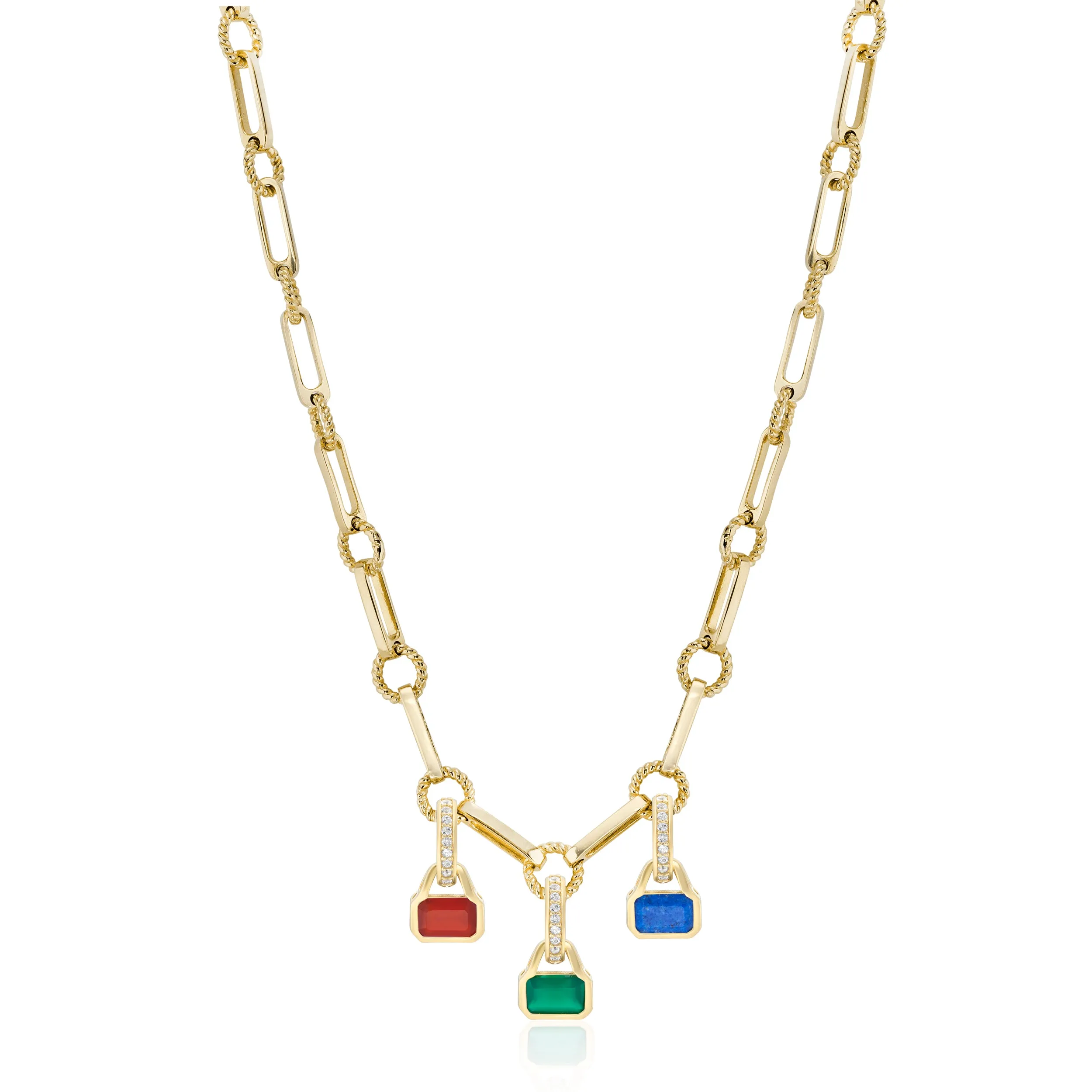 Twisted Link Vintage Charm Necklace