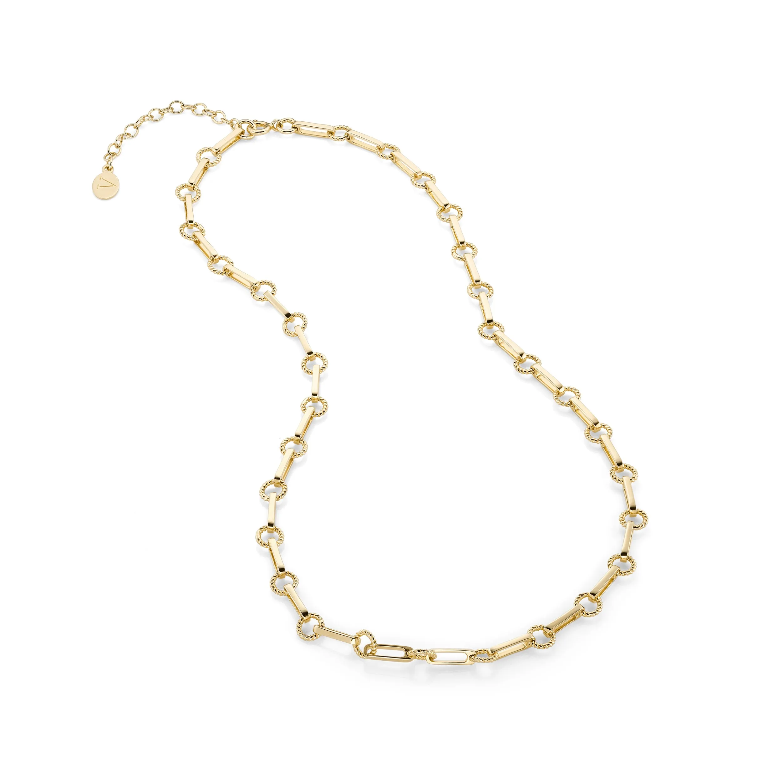 Twisted Link Vintage Charm Necklace