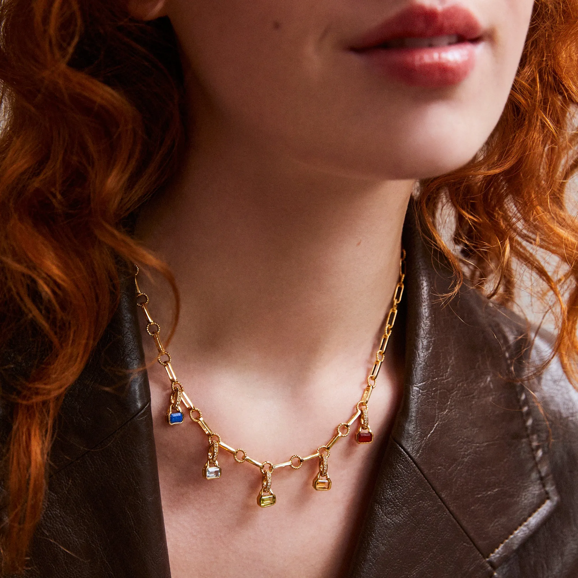 Twisted Link Vintage Charm Necklace