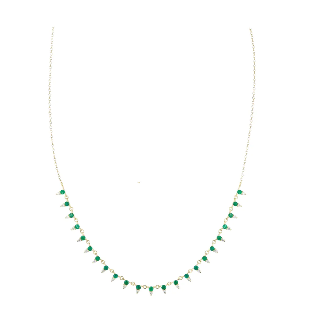 Two Stone Sapphire and Diamond Necklace