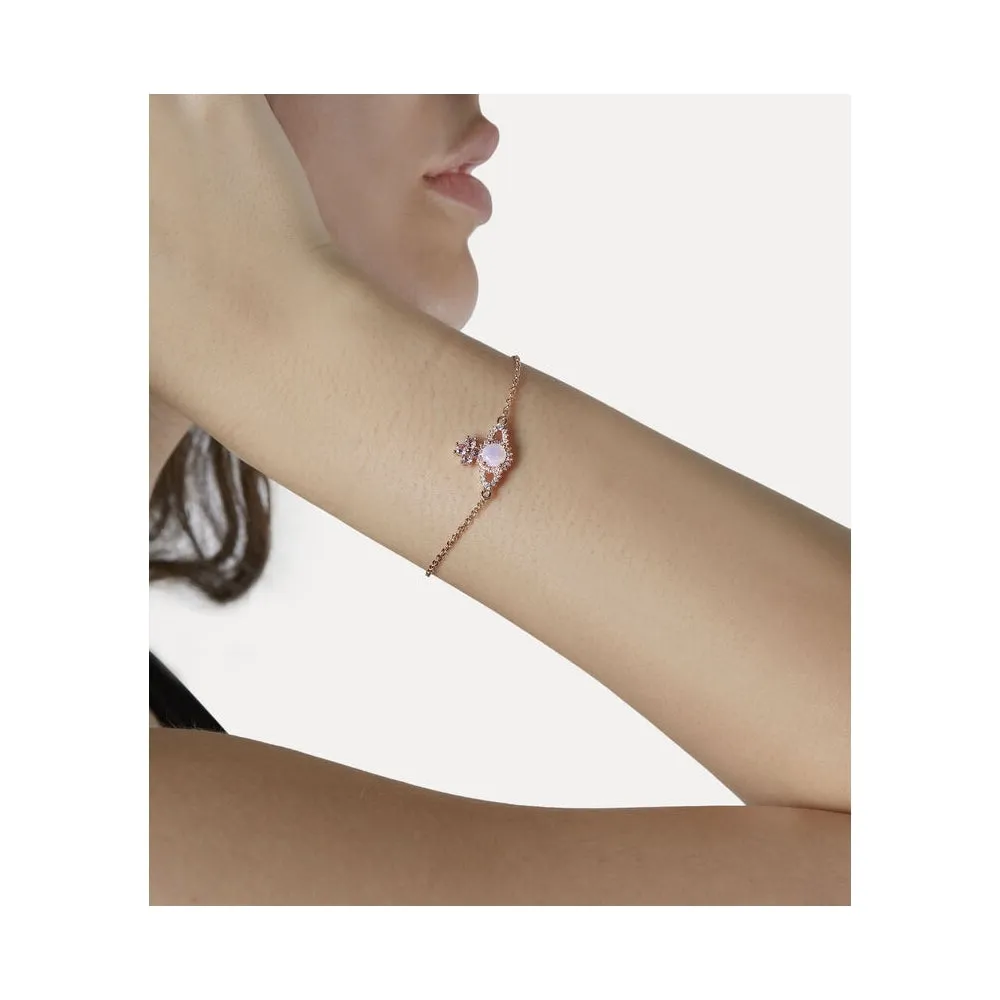 Valentina Orb Bracelet - Rose Gold & Pink Opal - 61020068-02G260