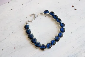 Vintage Mid Century Coro Blue Choker