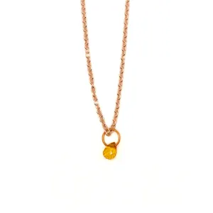 Yellow Gold, Silver, and Yellow Sapphire Briolette Necklace