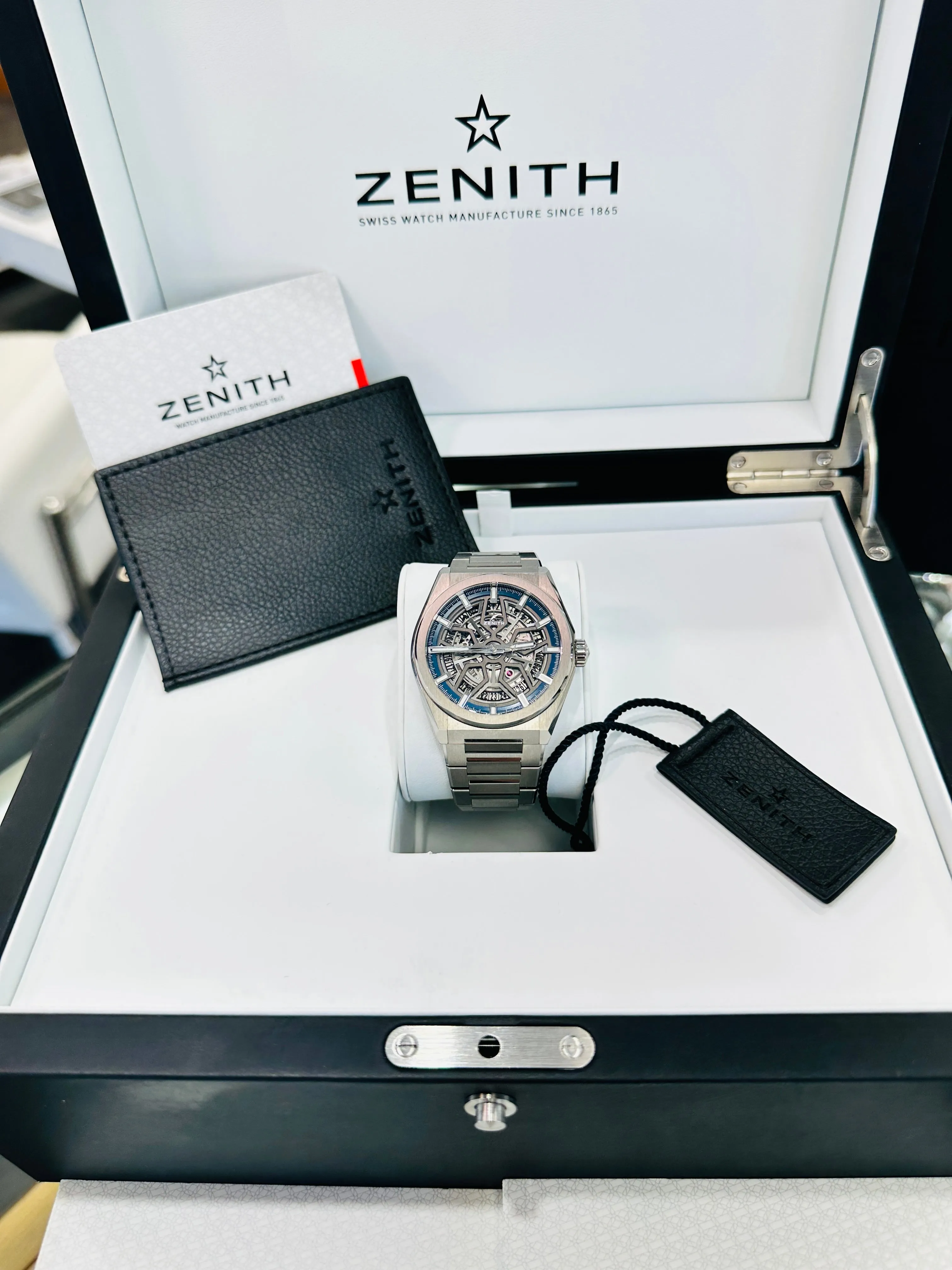 Zenith Defy Classic 41mm Titanium Skeleton Dial Ref-95.9000.670/78.M9000 Box and Papers